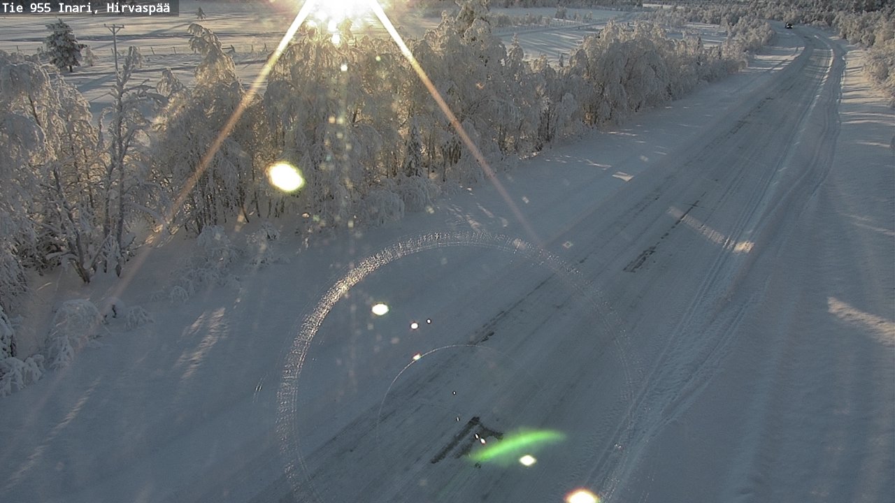 Weather Camera Image Väg 955 Enare, Hirvaspää, Inari, Lappi