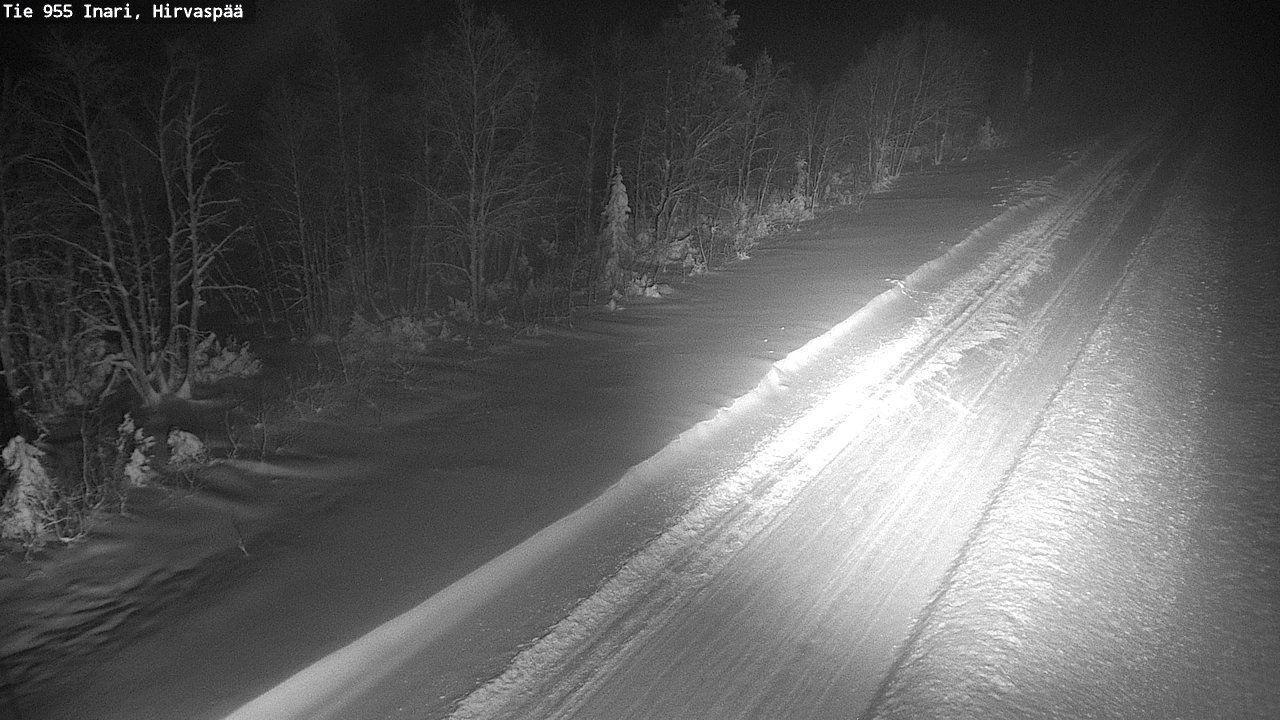 Weather Camera Image Road 955 Inari, Hirvaspää, Inari, Lappi