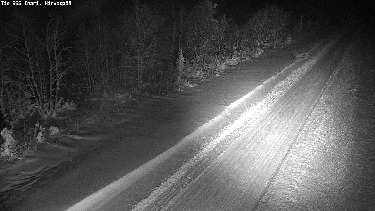 Weather Camera Image Road 955 Inari, Hirvaspää, Inari, Lappi