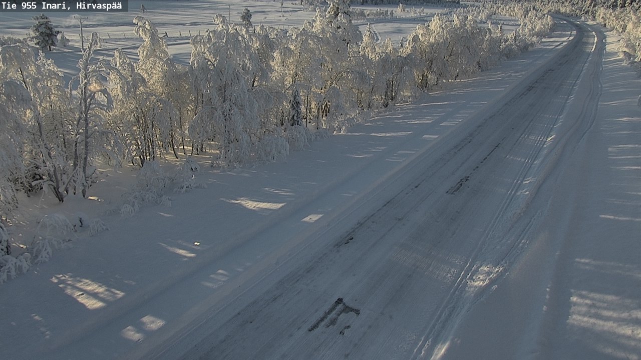 Weather Camera Image Road 955 Inari, Hirvaspää, Inari, Lappi