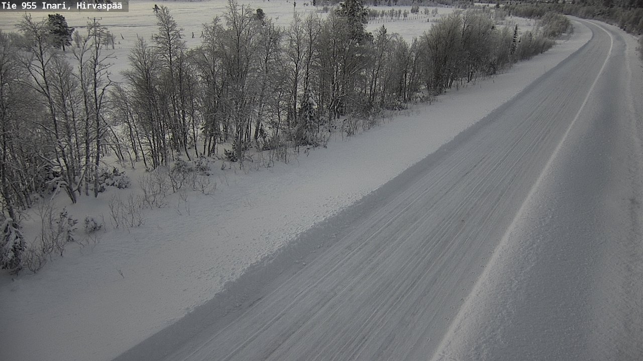 Weather Camera Image Road 955 Inari, Hirvaspää, Inari, Lappi
