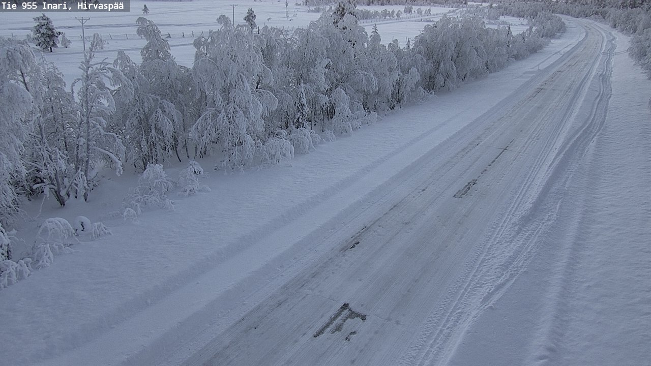 Weather Camera Image Väg 955 Enare, Hirvaspää, Inari, Lappi
