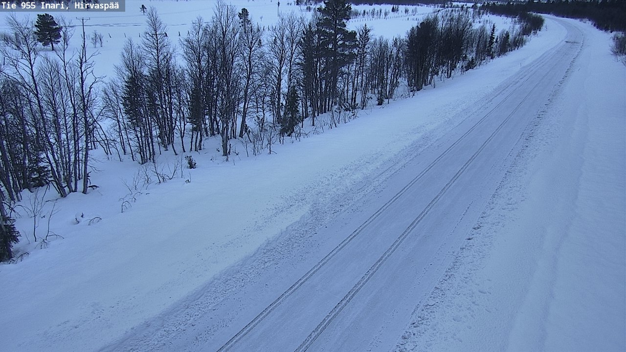 Kelikamerat Kuva Tie 955 Inari, Hirvaspää, Inari, Lappi