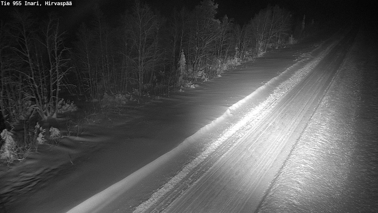 Weather Camera Image Road 955 Inari, Hirvaspää, Inari, Lappi