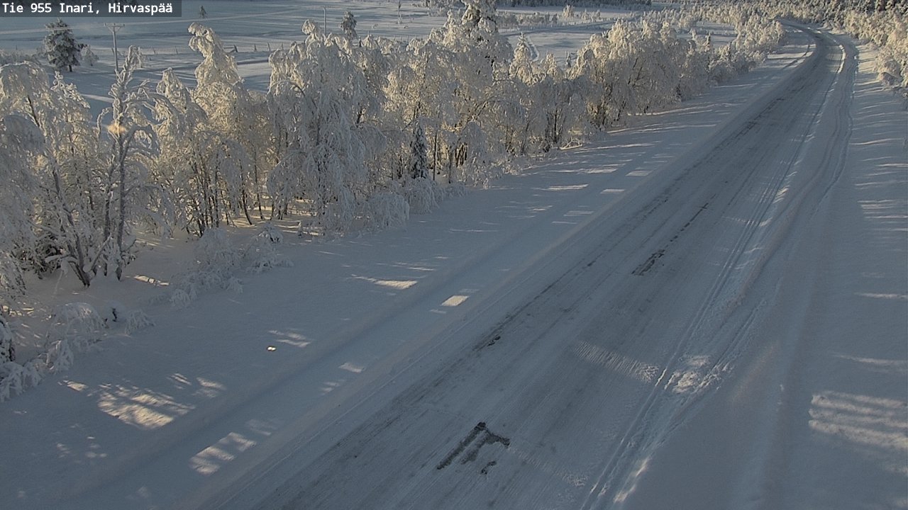 Weather Camera Image Road 955 Inari, Hirvaspää, Inari, Lappi