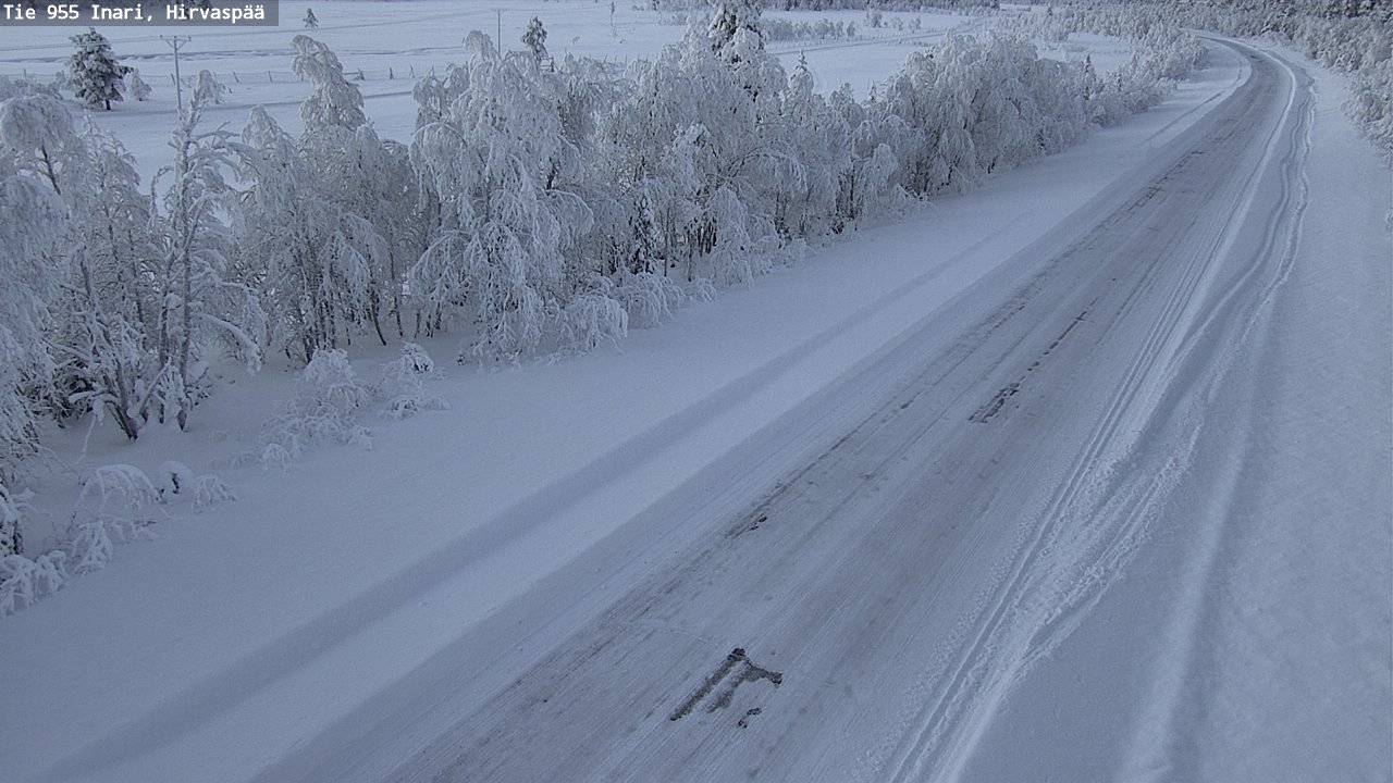 Weather Camera Image Road 955 Inari, Hirvaspää, Inari, Lappi