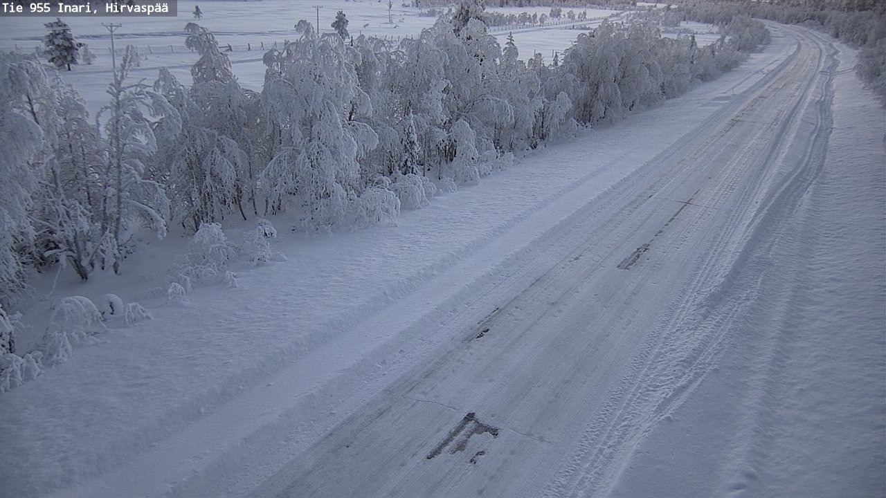 Weather Camera Image Väg 955 Enare, Hirvaspää, Inari, Lappi