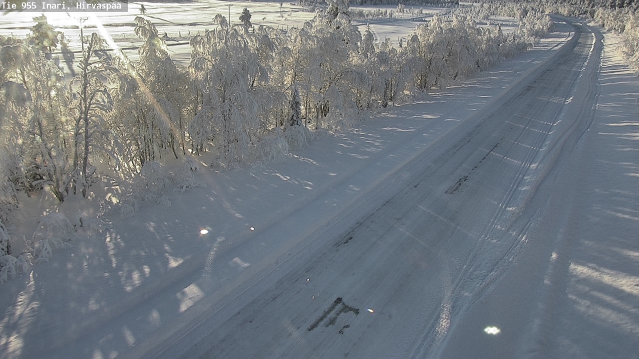 Weather Camera Image Väg 955 Enare, Hirvaspää, Inari, Lappi