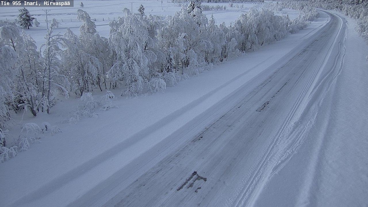 Kelikamerat Kuva Tie 955 Inari, Hirvaspää, Inari, Lappi