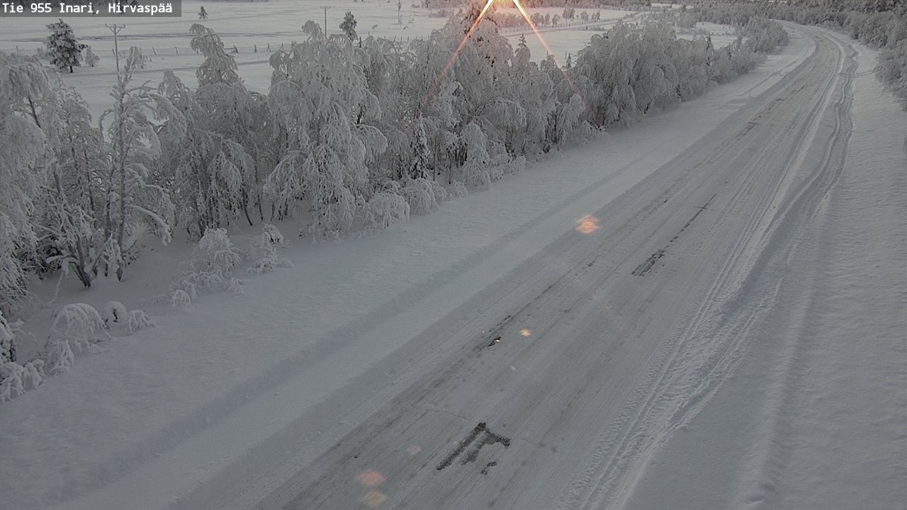 Weather Camera Image Väg 955 Enare, Hirvaspää, Inari, Lappi