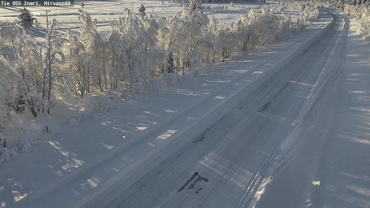 Weather Camera Image Road 955 Inari, Hirvaspää, Inari, Lappi