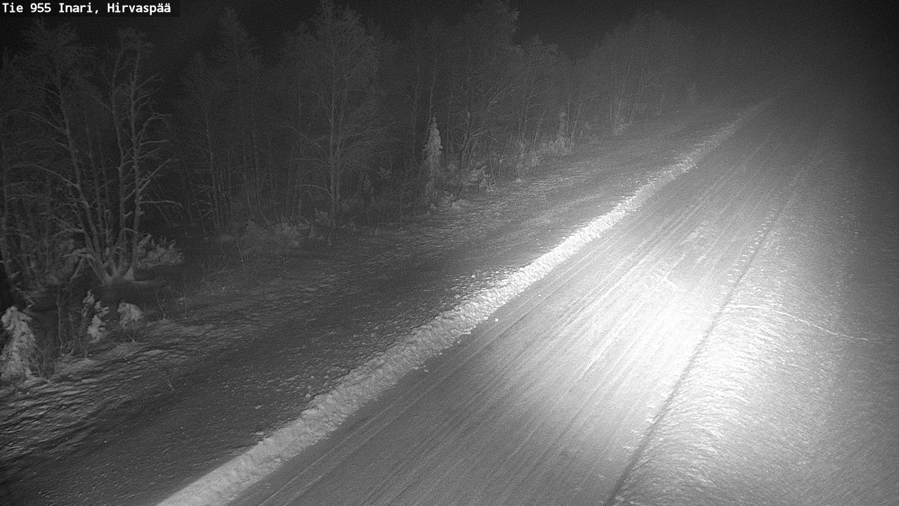 Weather Camera Image Road 955 Inari, Hirvaspää, Inari, Lappi