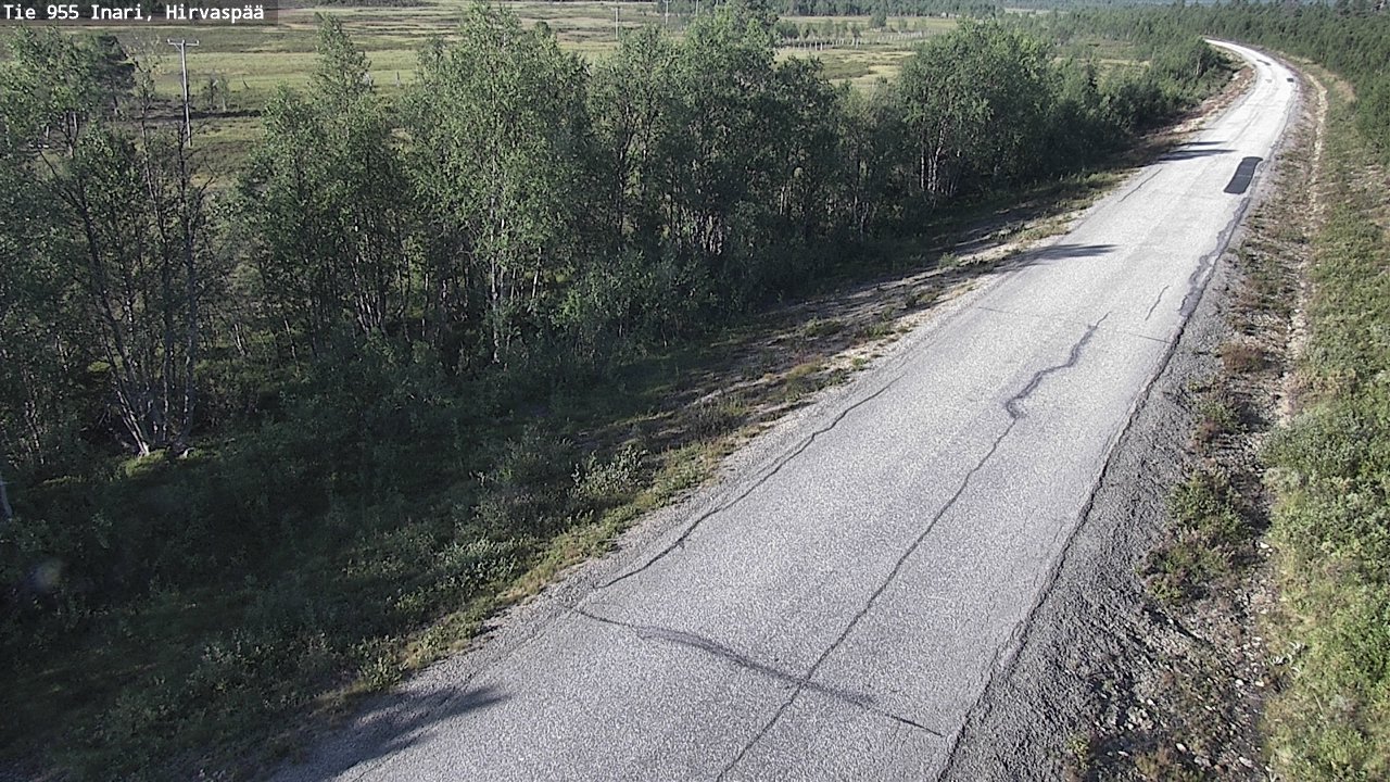 Weather Camera Image Road 955 Inari, Hirvaspää, Inari, Lappi