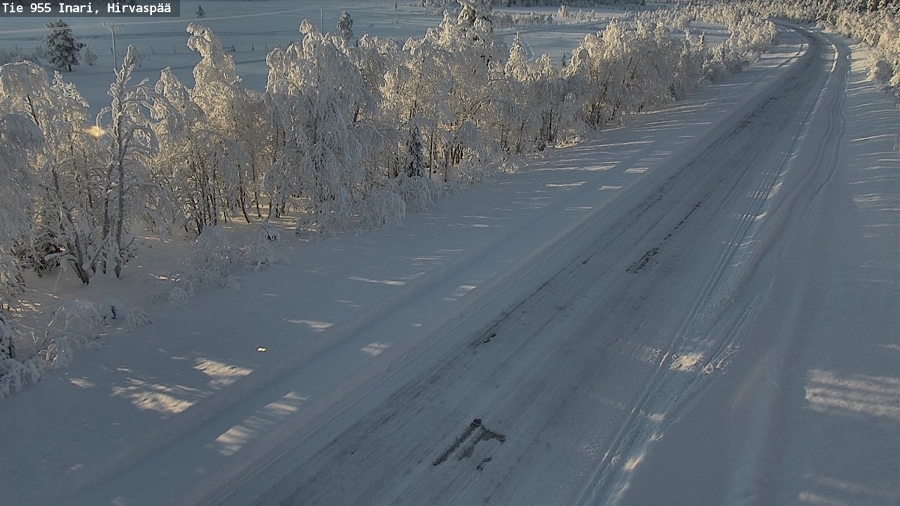 Weather Camera Image Road 955 Inari, Hirvaspää, Inari, Lappi