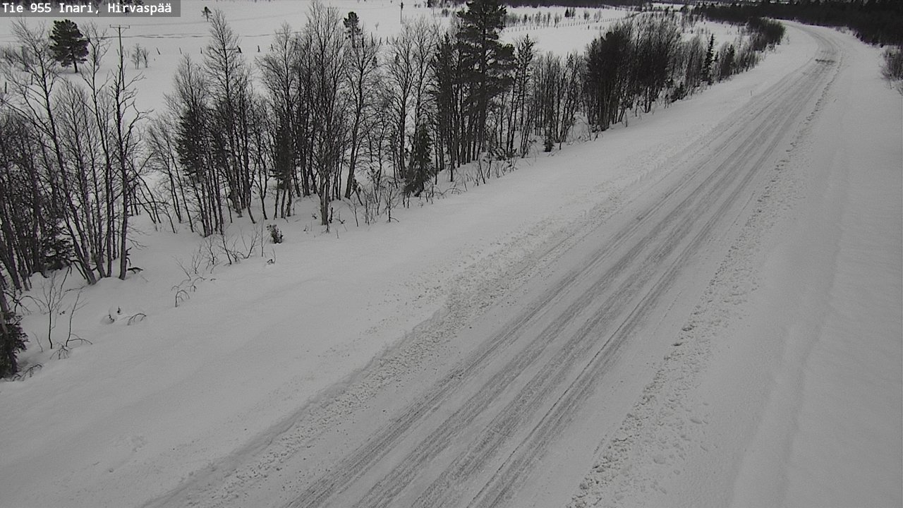 Weather Camera Image Road 955 Inari, Hirvaspää, Inari, Lappi