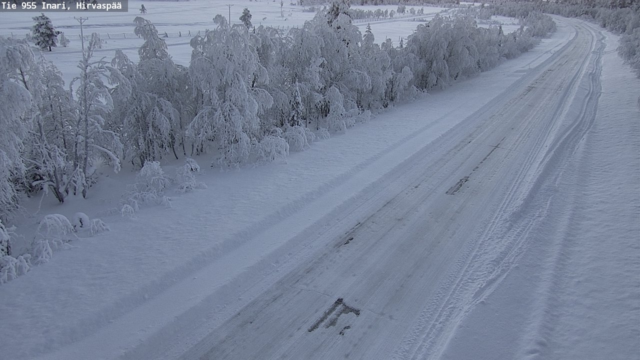 Weather Camera Image Väg 955 Enare, Hirvaspää, Inari, Lappi