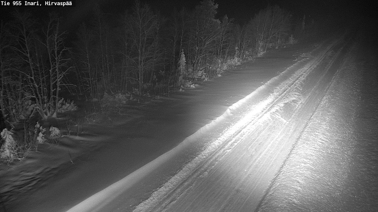 Weather Camera Image Road 955 Inari, Hirvaspää, Inari, Lappi