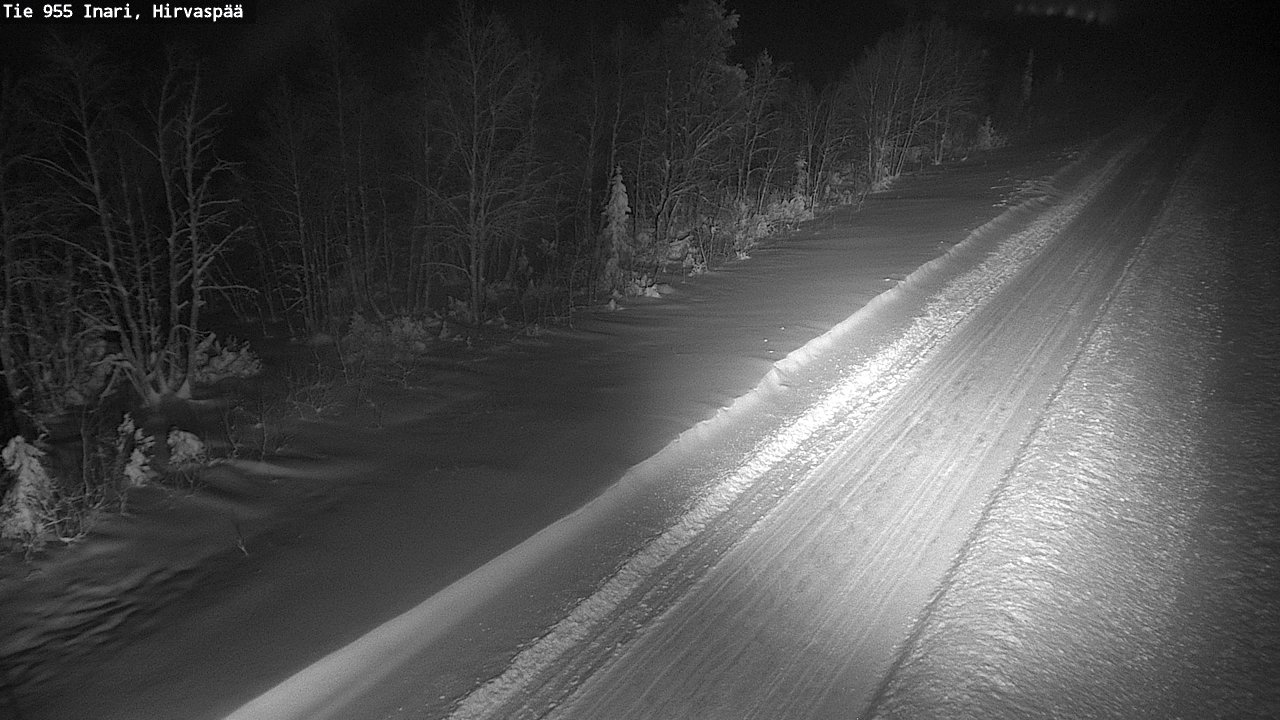 Weather Camera Image Road 955 Inari, Hirvaspää, Inari, Lappi