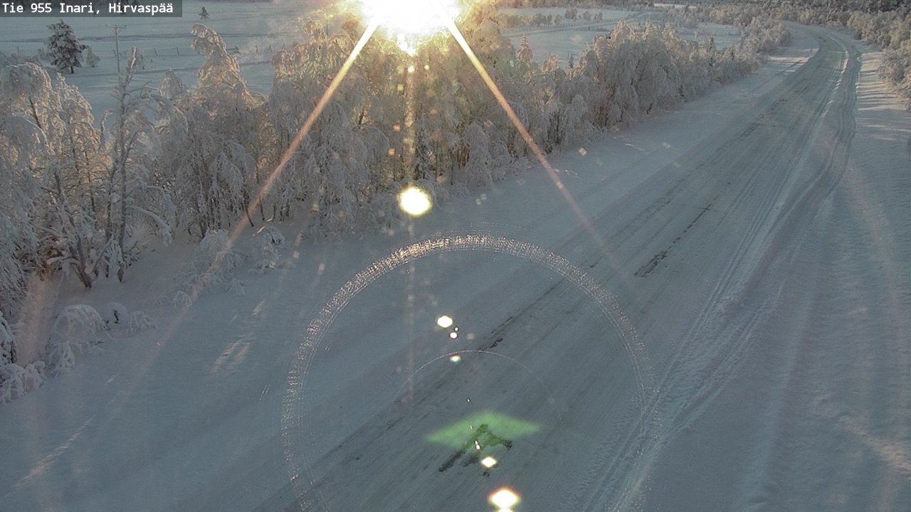 Weather Camera Image Väg 955 Enare, Hirvaspää, Inari, Lappi