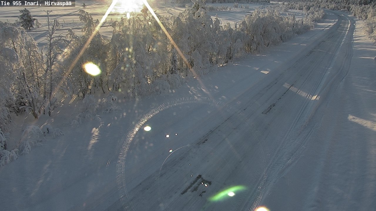 Weather Camera Image Väg 955 Enare, Hirvaspää, Inari, Lappi
