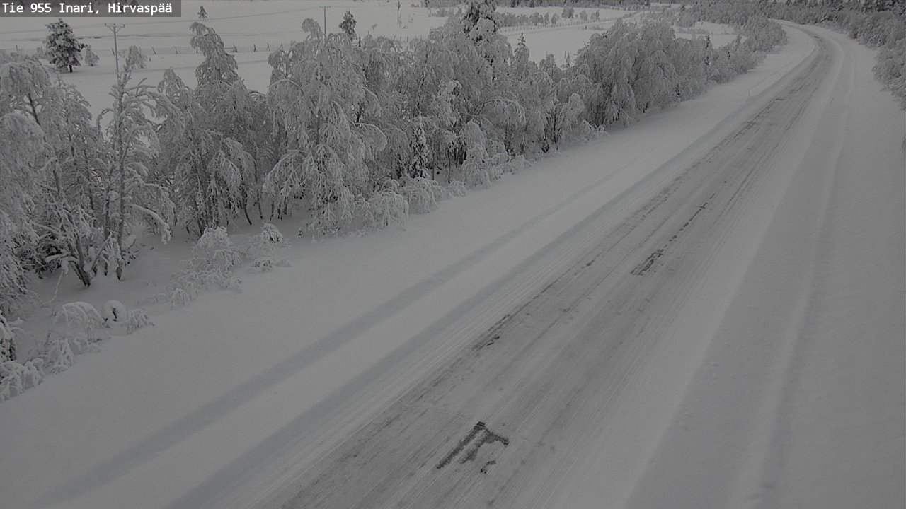 Kelikamerat Kuva Tie 955 Inari, Hirvaspää, Inari, Lappi