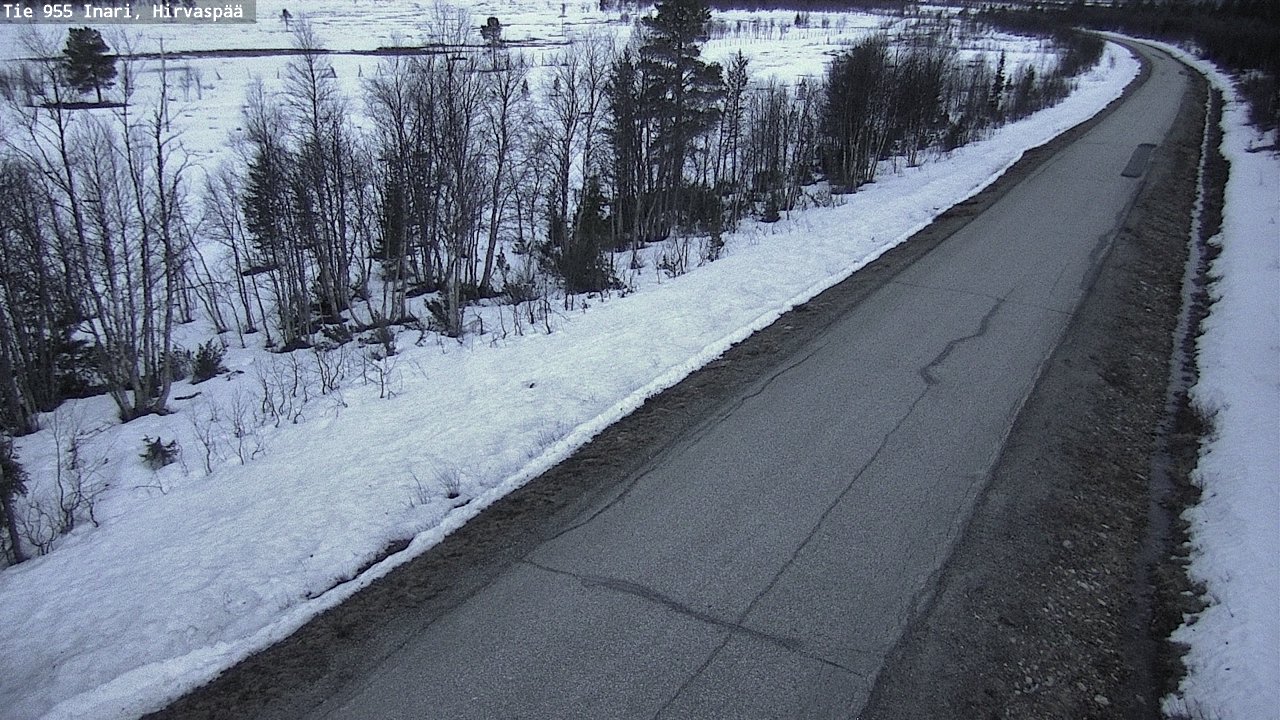 Kelikamerat Kuva Tie 955 Inari, Hirvaspää, Inari, Lappi