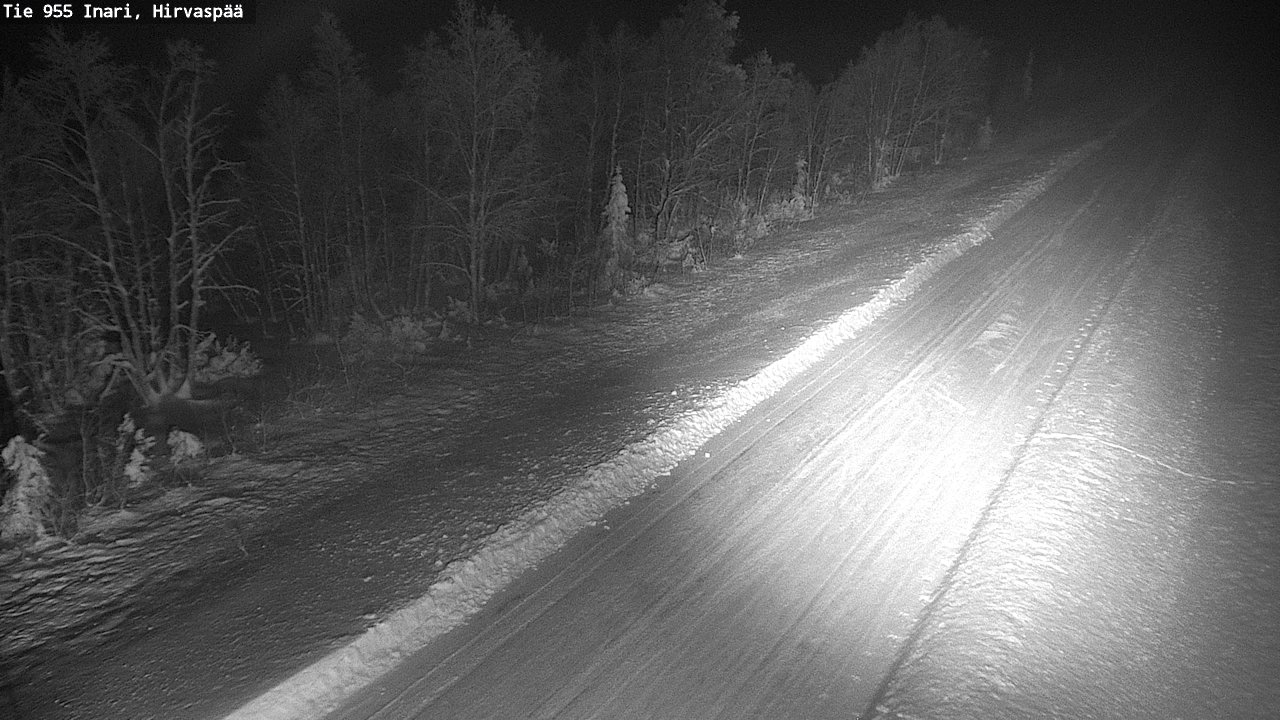 Weather Camera Image Road 955 Inari, Hirvaspää, Inari, Lappi
