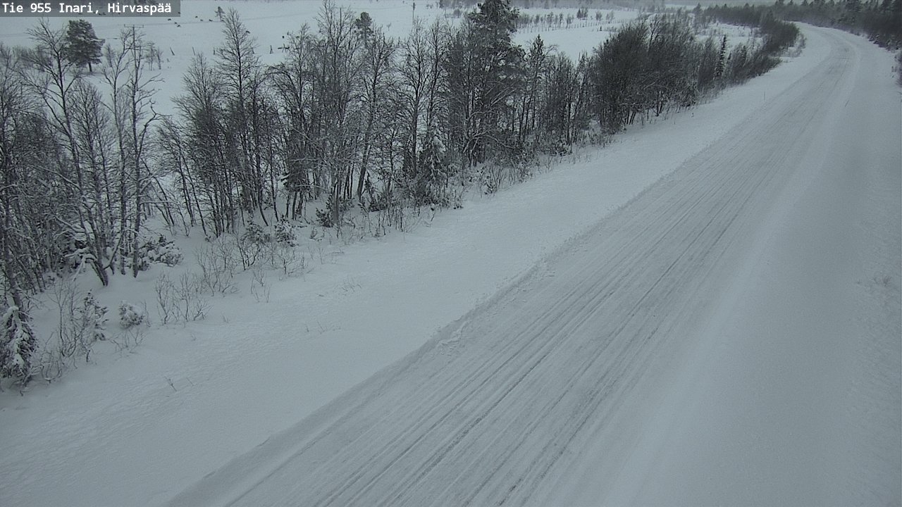 Kelikamerat Kuva Tie 955 Inari, Hirvaspää, Inari, Lappi