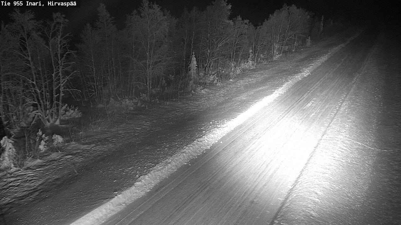 Weather Camera Image Road 955 Inari, Hirvaspää, Inari, Lappi