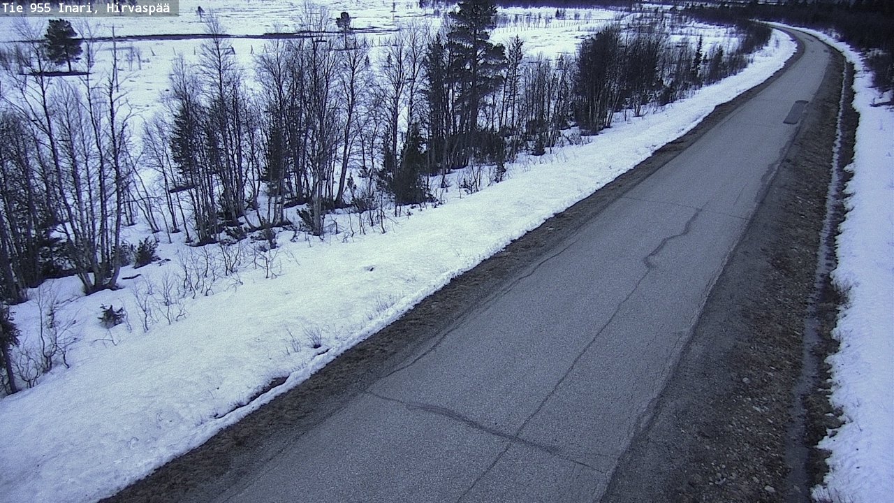 Weather Camera Image Road 955 Inari, Hirvaspää, Inari, Lappi