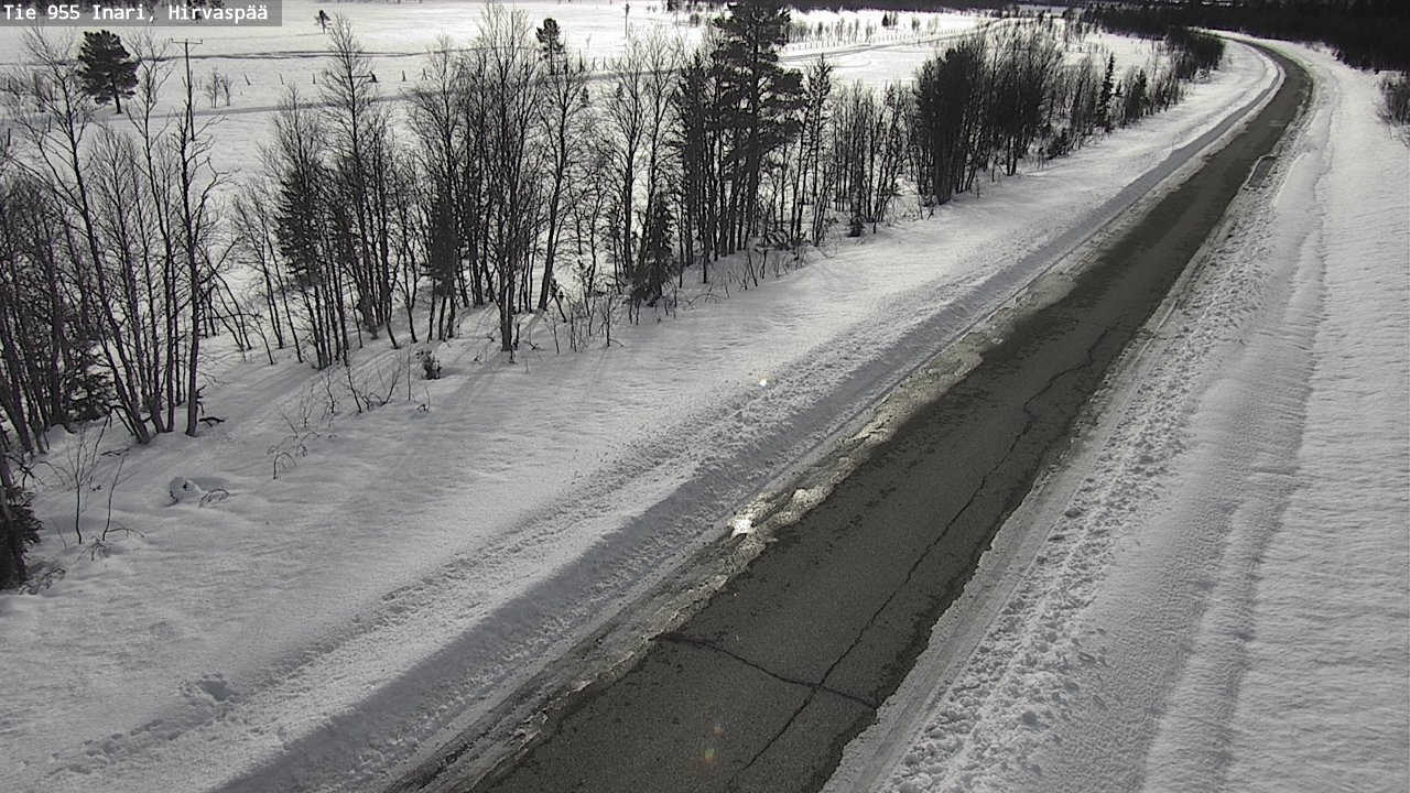 Kelikamerat Kuva Tie 955 Inari, Hirvaspää, Inari, Lappi