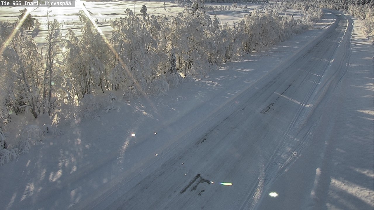 Weather Camera Image Väg 955 Enare, Hirvaspää, Inari, Lappi