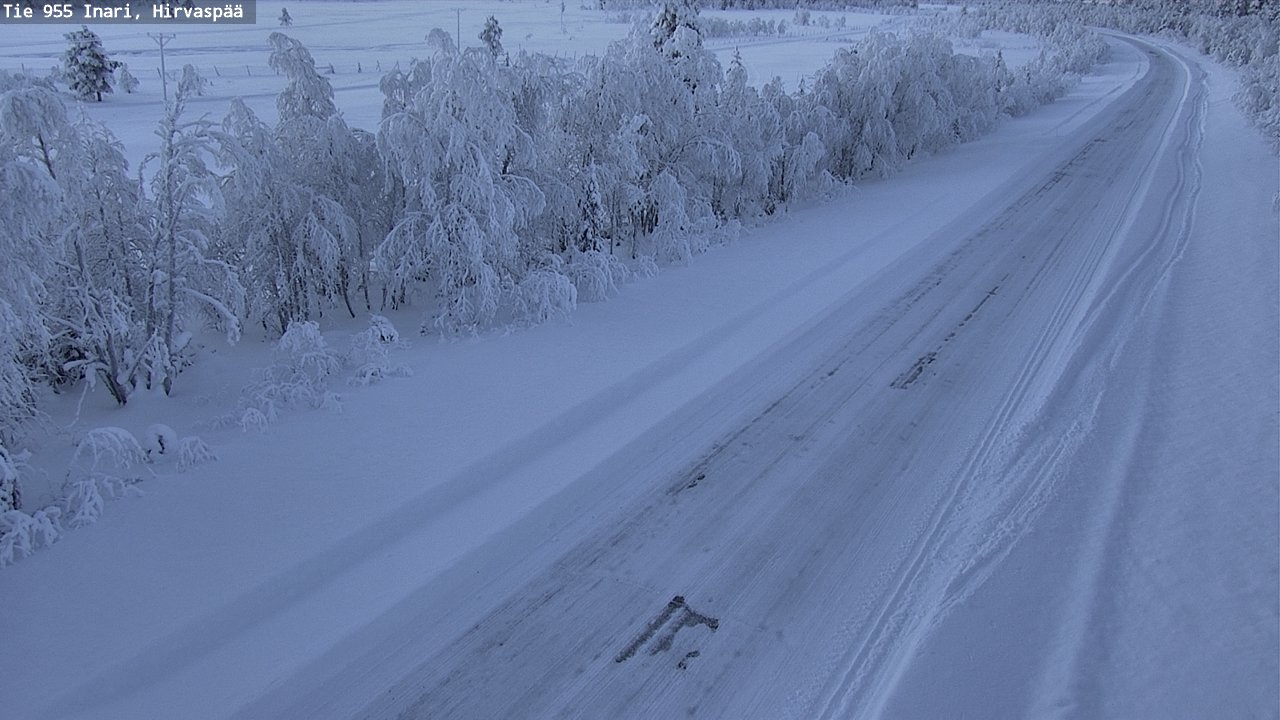 Weather Camera Image Road 955 Inari, Hirvaspää, Inari, Lappi