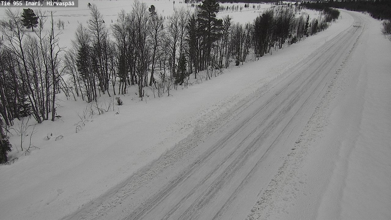 Kelikamerat Kuva Tie 955 Inari, Hirvaspää, Inari, Lappi