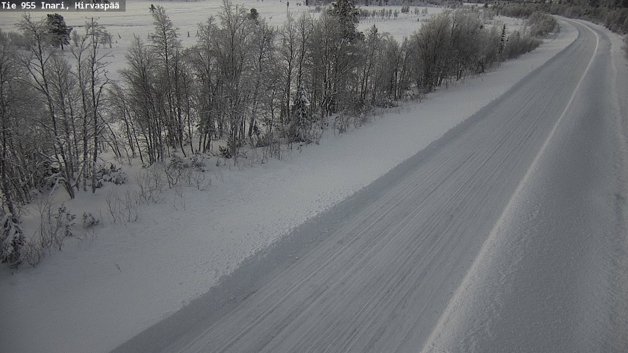 Weather Camera Image Road 955 Inari, Hirvaspää, Inari, Lappi