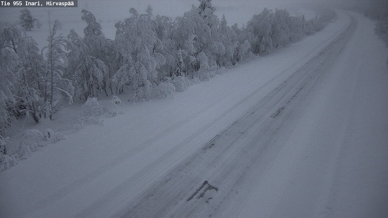 Kelikamerat Kuva Tie 955 Inari, Hirvaspää, Inari, Lappi