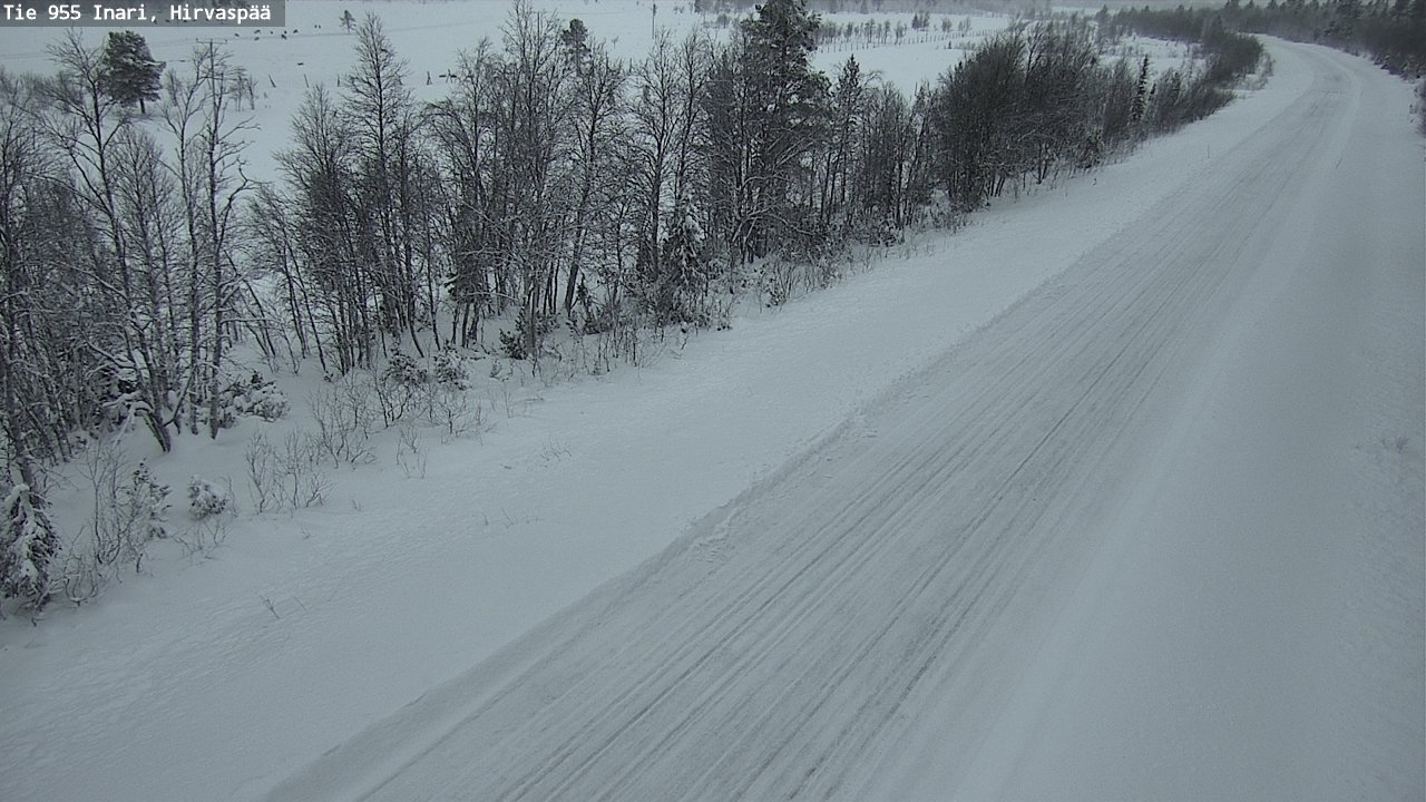 Kelikamerat Kuva Tie 955 Inari, Hirvaspää, Inari, Lappi