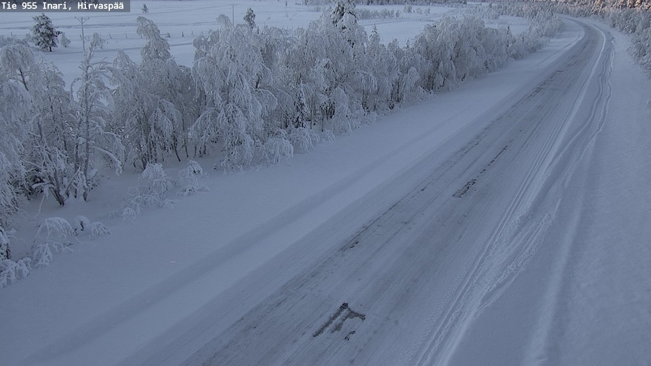 Weather Camera Image Road 955 Inari, Hirvaspää, Inari, Lappi