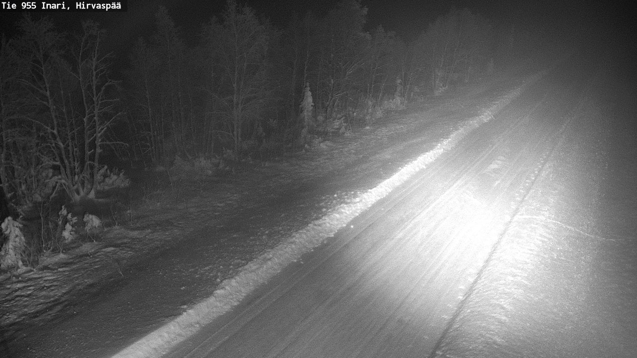 Weather Camera Image Road 955 Inari, Hirvaspää, Inari, Lappi