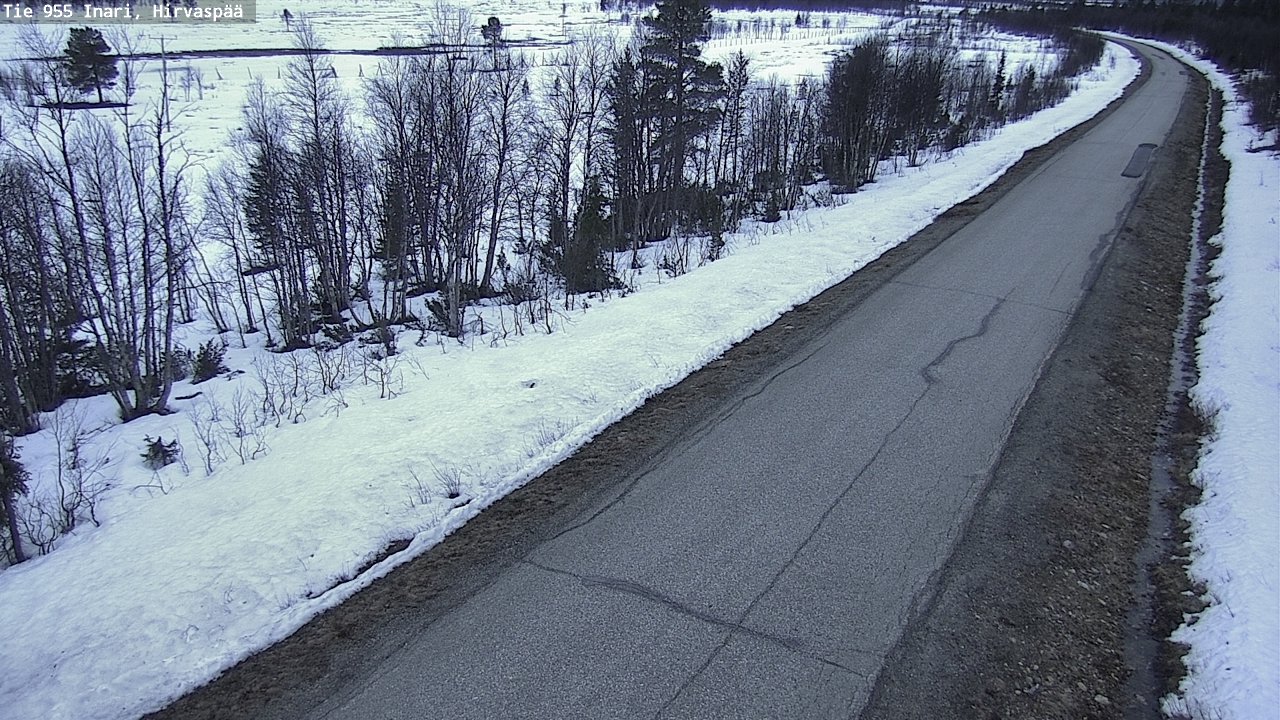 Weather Camera Image Road 955 Inari, Hirvaspää, Inari, Lappi