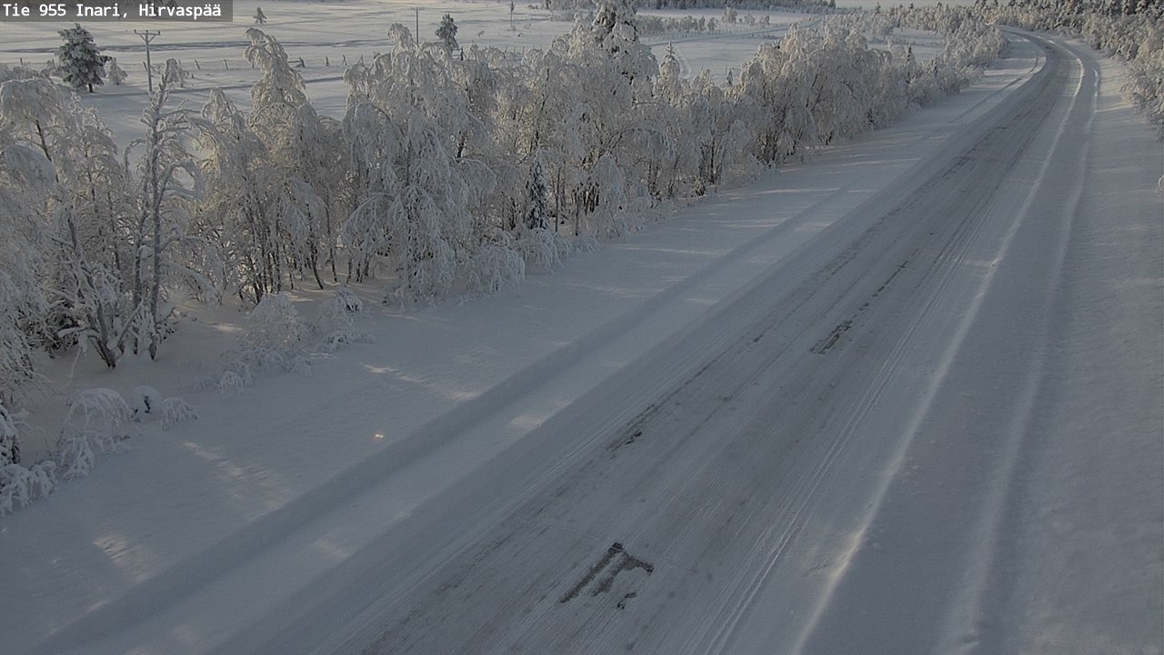 Kelikamerat Kuva Tie 955 Inari, Hirvaspää, Inari, Lappi