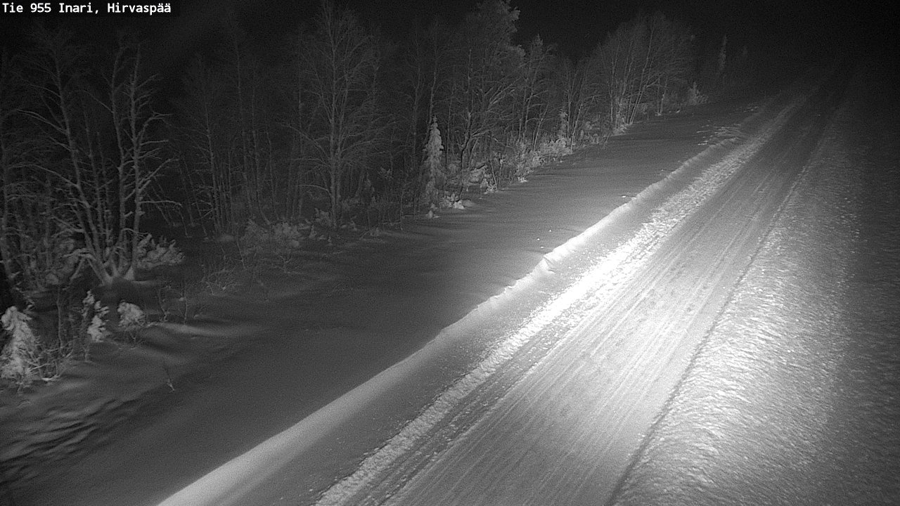 Weather Camera Image Road 955 Inari, Hirvaspää, Inari, Lappi