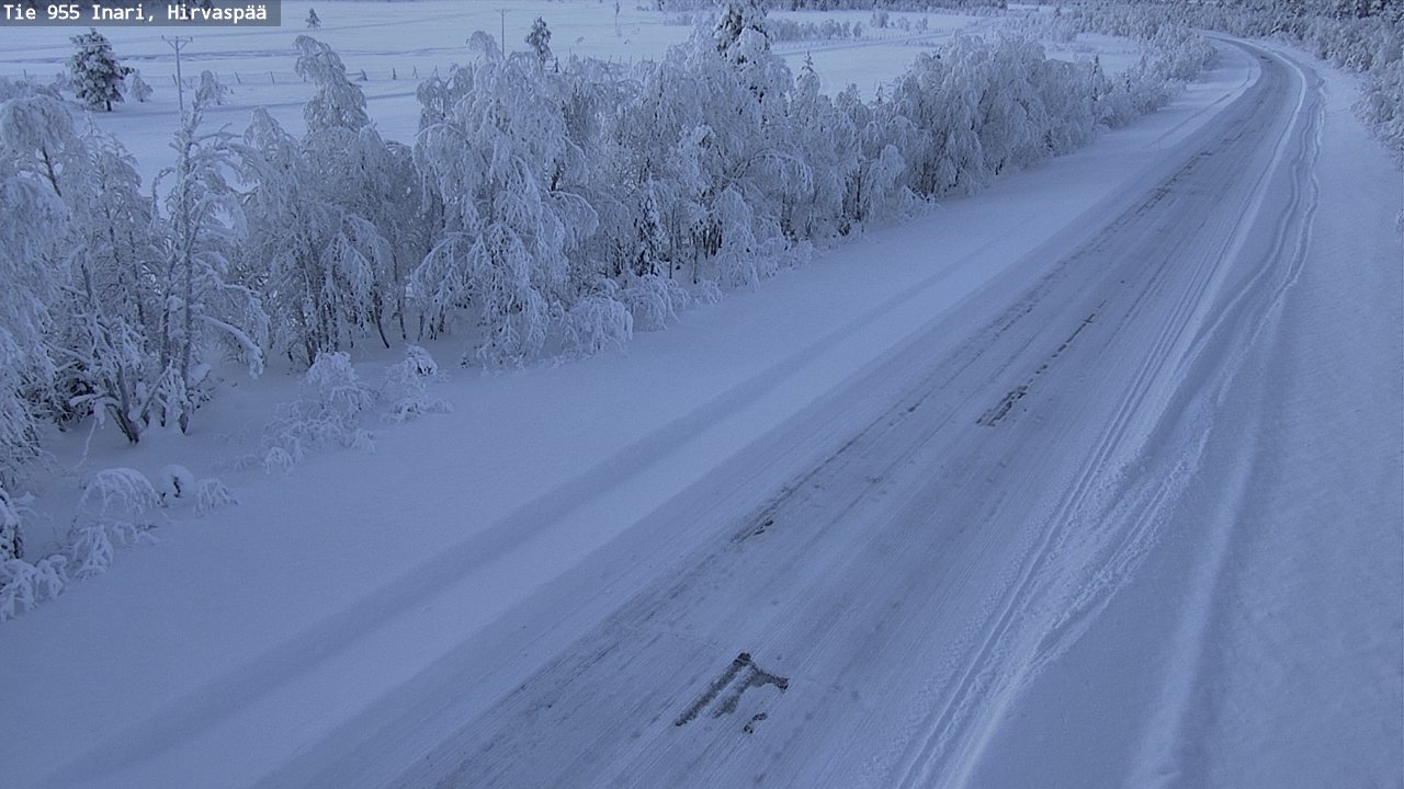 Weather Camera Image Road 955 Inari, Hirvaspää, Inari, Lappi