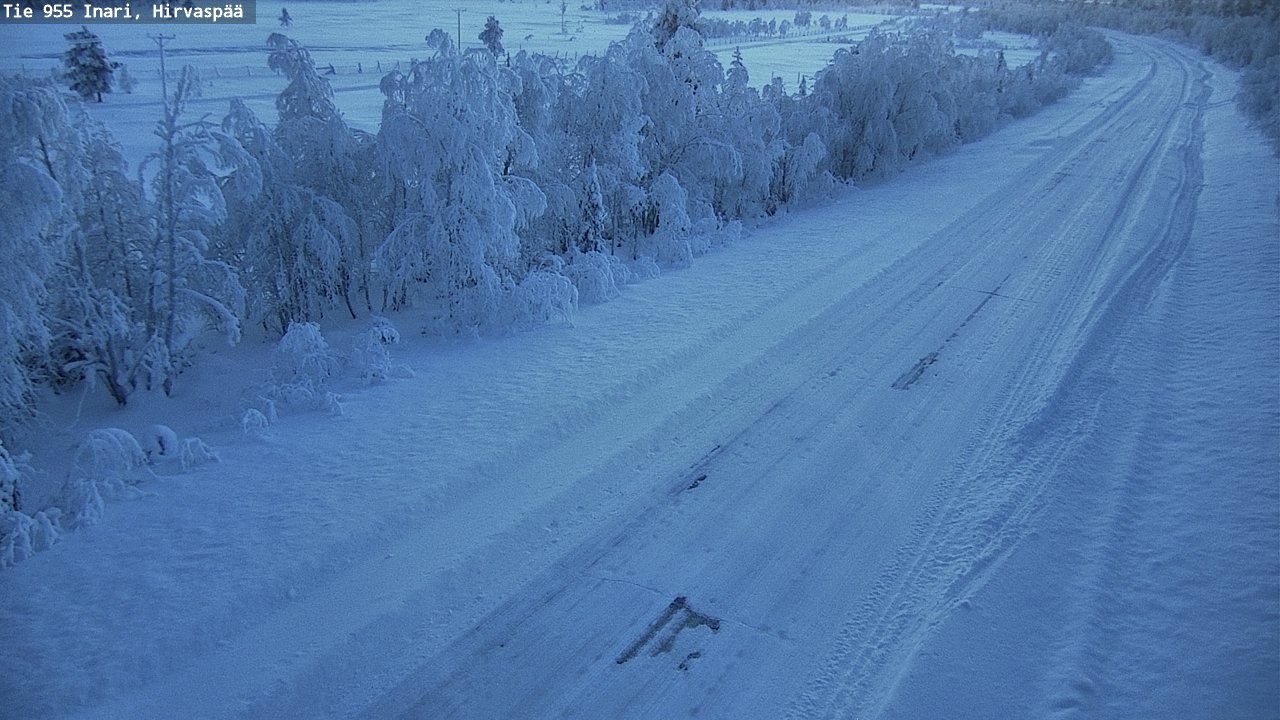 Weather Camera Image Väg 955 Enare, Hirvaspää, Inari, Lappi