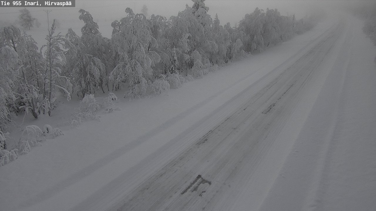 Kelikamerat Kuva Tie 955 Inari, Hirvaspää, Inari, Lappi