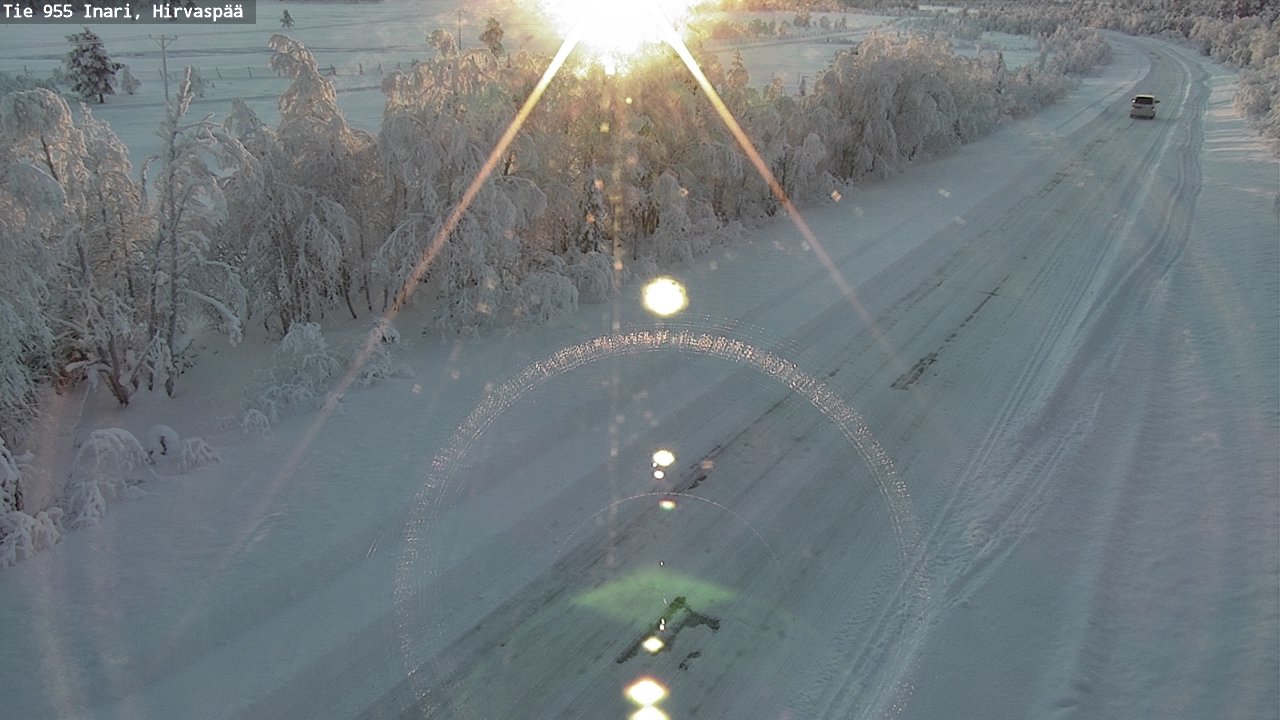Weather Camera Image Väg 955 Enare, Hirvaspää, Inari, Lappi