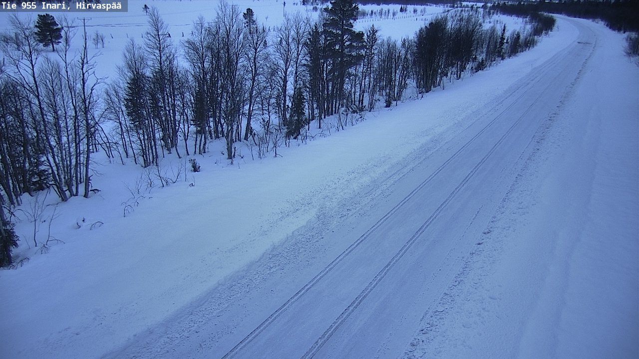 Kelikamerat Kuva Tie 955 Inari, Hirvaspää, Inari, Lappi
