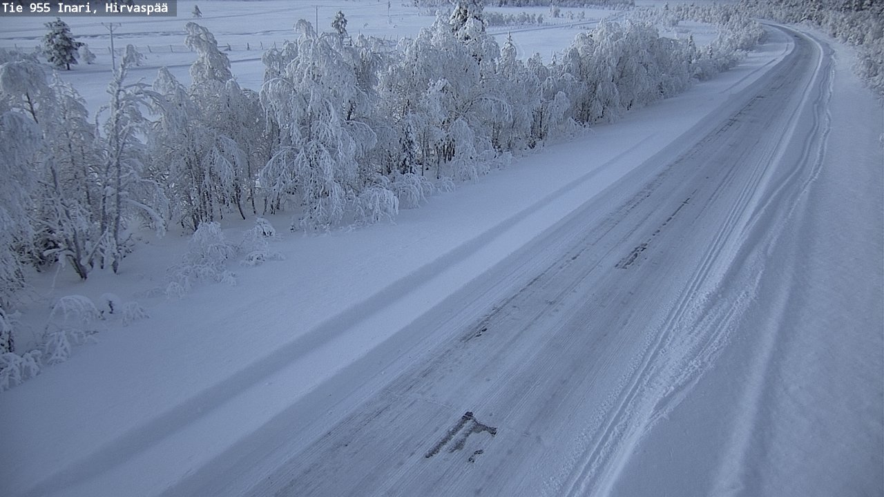Kelikamerat Kuva Tie 955 Inari, Hirvaspää, Inari, Lappi
