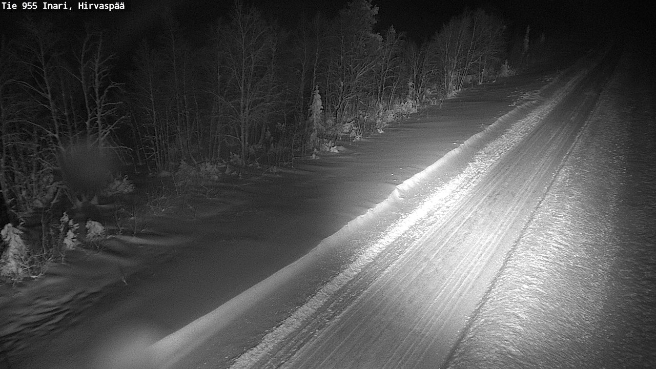 Weather Camera Image Road 955 Inari, Hirvaspää, Inari, Lappi