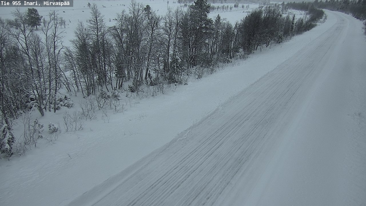 Kelikamerat Kuva Tie 955 Inari, Hirvaspää, Inari, Lappi